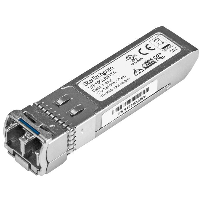 StarTech SFP10GLRSTTA Modulo SFP+ Compatibile Cisco SFP-10G-LR-S 10GBASE-LR 10 Gbps Fibra Monomodale LC 10 km 1310 nm DDM TAA colore Nero