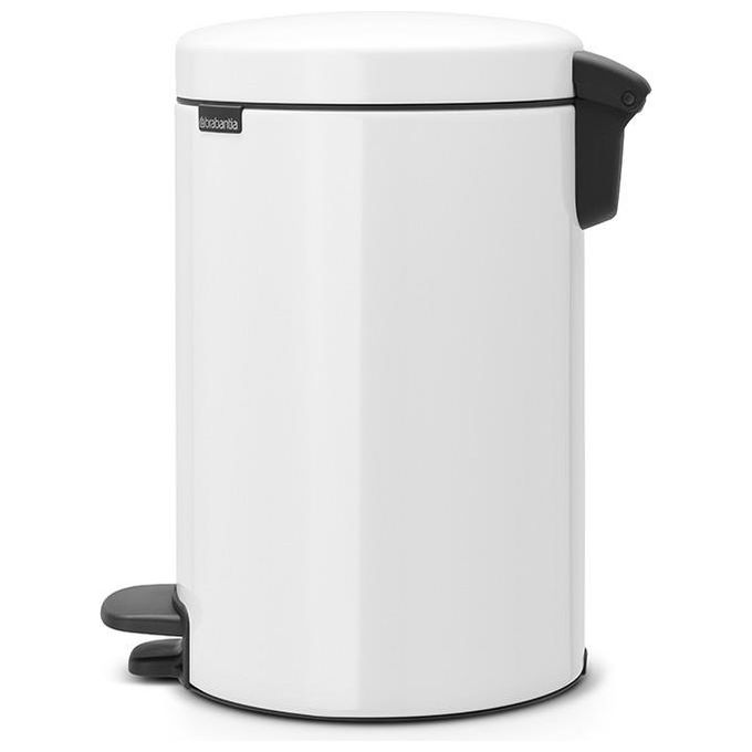 Brabantia Pedal Bin Newicon Pattumiera a Pedale 12 Litri Bianco