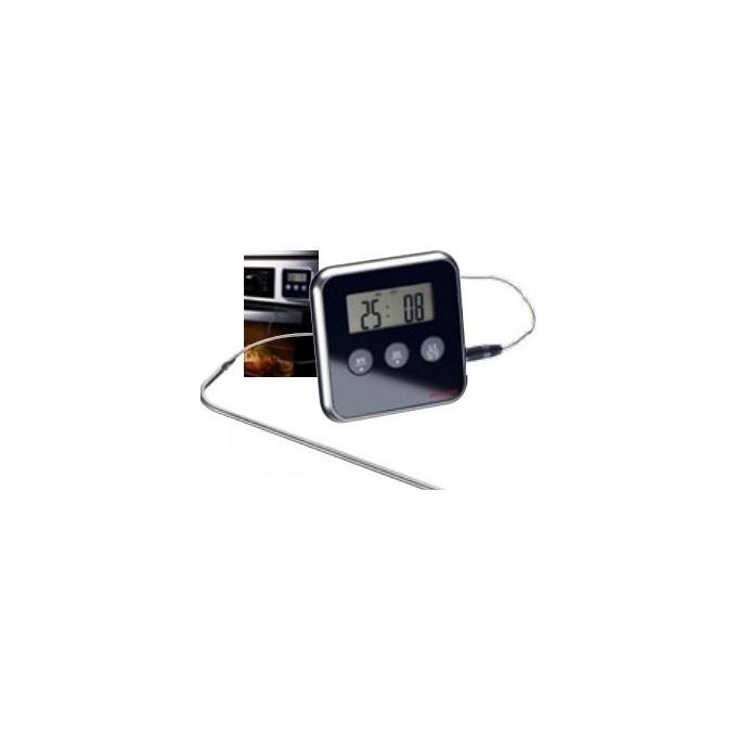Westmark 1291 2280 Termometro per cibo Digitale con sensore singolo e timer 0 - 250 °C colore Nero Argento