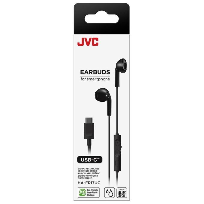 JVC HA-FR17UC-B Auricolari USB-C tipo Bud Nero
