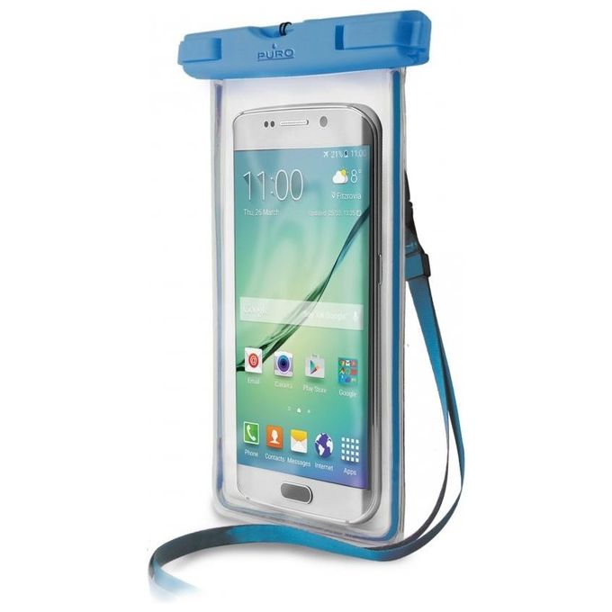 Puro Custodia Impermeabile per Smartphone L Blu
