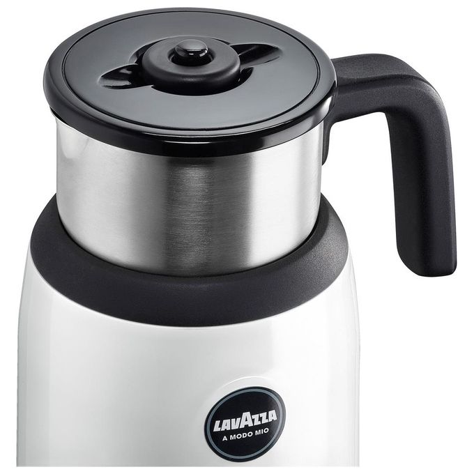 Lavazza Montalatte Milk Up Potenza 500 W con Pulsante Multifunzione Colore Bianco per Montare Latte e Preparare Bevande Calde