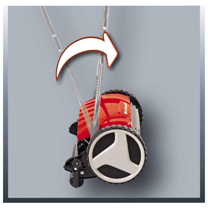 Einhell 3414161 GE-HM 38 S-F Tagliaerba a Spinta con 5 Coltelli Regolazione Altezza 4 Livelli 38 cm Capacita' 26 L colore Rosso Nero