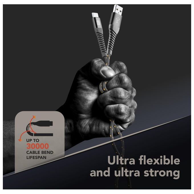 Cellular Line Extreme Cavo Usb-C a Usb-C Ultra Resistente Nero