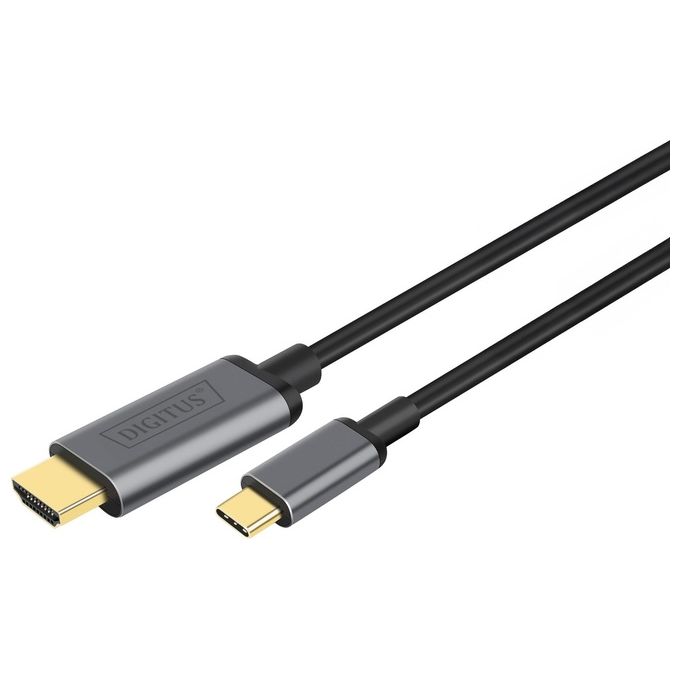 Digitus DA-70821 Adattatore USB-C HDMI 1.8 m 4K 30Hz USB 3.1 Gen 1 5 Gbps ARC Plug and Play colore Nero