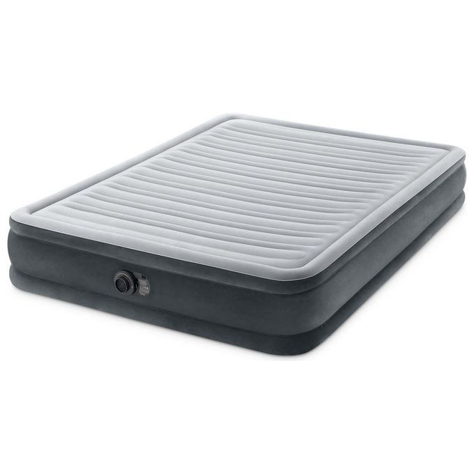 Intex 67770ND Materasso Dura-Beam Comfort Plush Matrimoniale con Pompa Elettrica Incorporata 152x203x33 cm Versione 2023