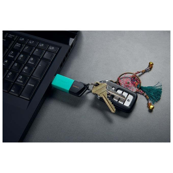 Kingston Flash Drive Usb3.2 256Gb Exodiam Nero-Verde