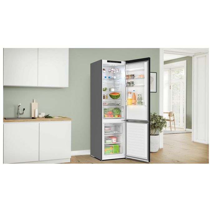 Bosch KGN392XCF Serie 4 Frigorifero Combinato 363 L 203 cm Classe C 35 dB No Frost VitaFresh colore Nero