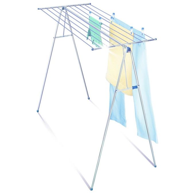 Leifheit 72706 Linomaxx 210 Stendibiancheria da Pavimento Ripiegabile 21 metri filo 150 cm colore Bianco