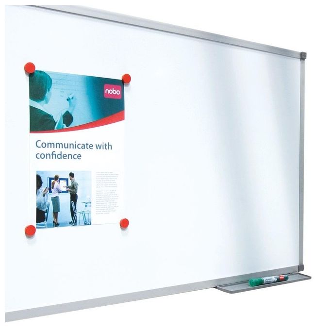 Nobo Lavagna Basic Magnetica in Acciaio, con Bordo in Alluminio, Media, 900 x 600 mm, Bianco