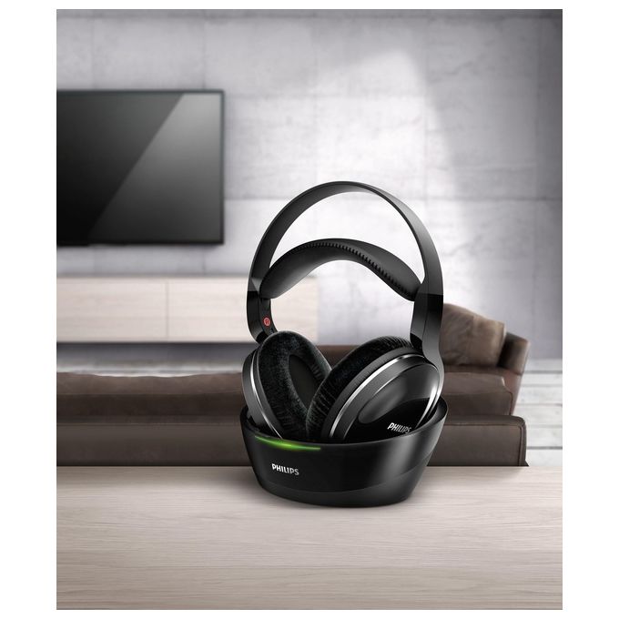 Philips SHD8850-12 Cuffie Auricolari Wireless Hi-Fi Stazione Docking Nero