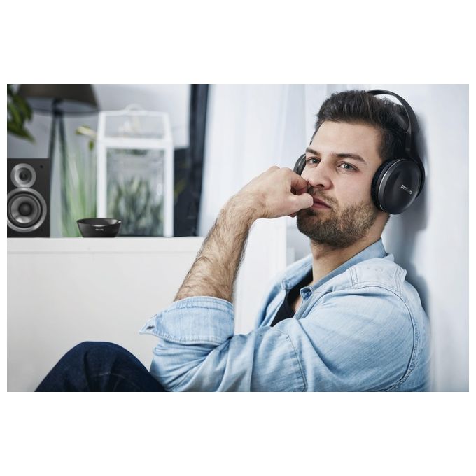Philips SHD8850-12 Cuffie Auricolari Wireless Hi-Fi Stazione Docking Nero