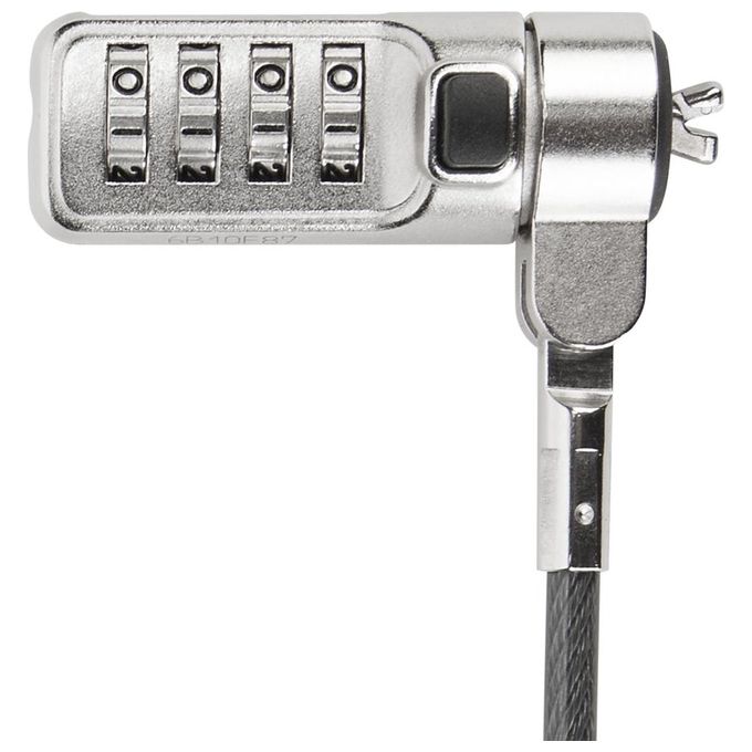 Targus ASP66GLX-S DEFCON Lucchetto a Combinazione Cavo di Sicurezza 200 cm Acciaio Galvanizzato colore Nero