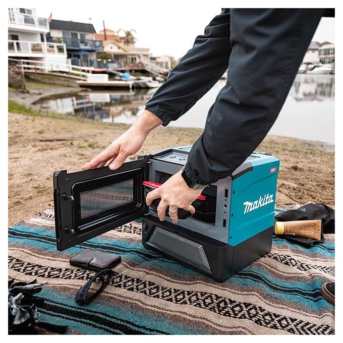 Makita MW001GZ Microonde Cordless 8 L 500 W con Display LED e Controllo Elettronico colore Nero Verde