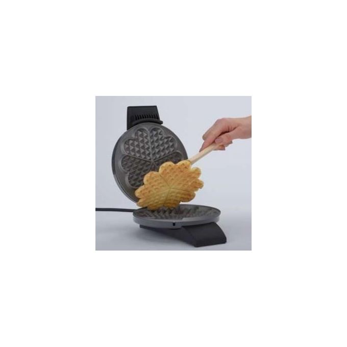 Cloer 1625 Macchina per Waffle a Cuore 930 W piastra antiaderente doratura regolabile colore Grigio