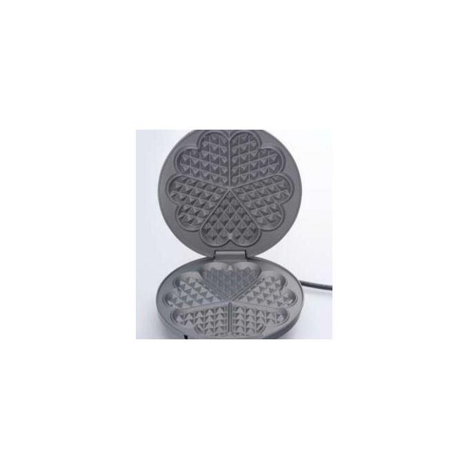 Cloer 1625 Macchina per Waffle a Cuore 930 W piastra antiaderente doratura regolabile colore Grigio