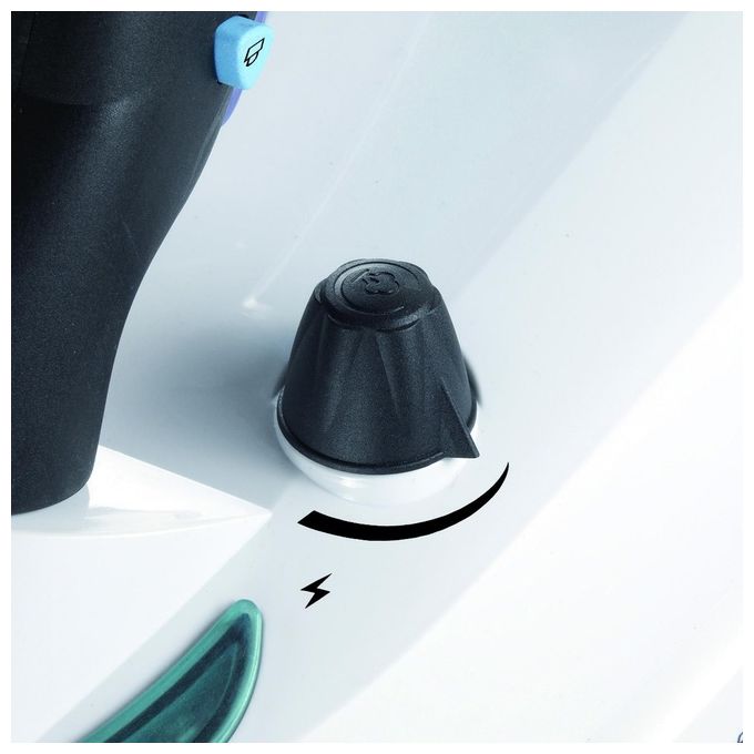 Ariete Vapor Deluxe Lavapavimenti a Vapore cilindrico 1.6L 1500W Blu, Bianco
