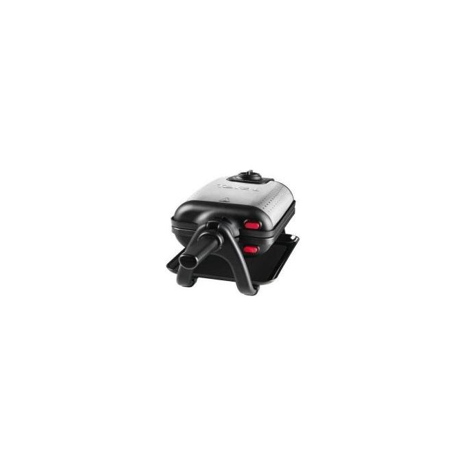 Tefal WM756D Piastra per Waffle 2 waffle rettangolari 1200W piastre rimovibili antiaderenti lavabili in lavastoviglie termostato regolabile colore Nero Acciaio Inossidabile