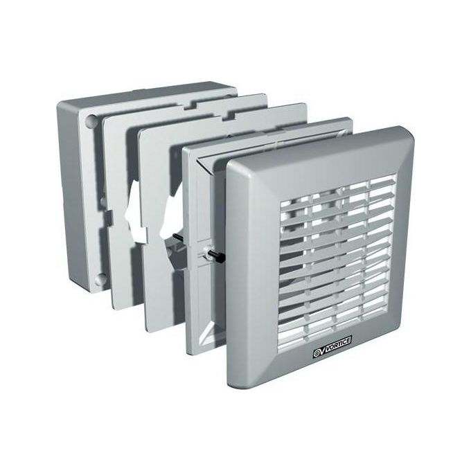 Vortice KIT_ Finestra F 150-6″ (MPN 22133) - Aspiratore elicoidale da muro - finestra, Ø 150 mm, compatibile serie F 150-6″, KIT_ installazione su vetro, Bianco