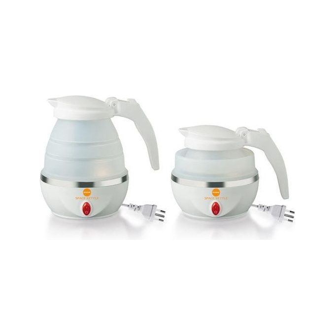 Macom Space Kettle Bollitore Elettrico Salvaspazio da Viaggio Bianco