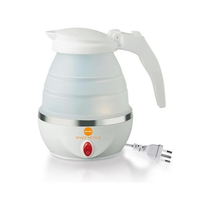 Macom Space Kettle Bollitore Elettrico Salvaspazio da Viaggio Bianco