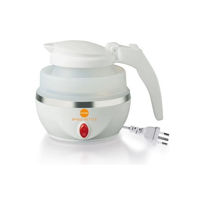 Macom Space Kettle Bollitore Elettrico Salvaspazio da Viaggio Bianco