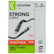 Cellular Line Extreme Cavo Usb-C a Usb-C Ultra Resistente Nero