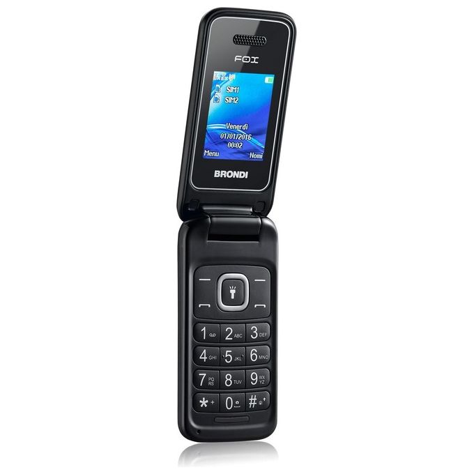 Brondi Cellulare fox dual sim flip Attivo 1,77 1.3mpx Radio fm nero