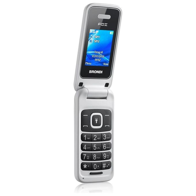 Brondi Fox Flip Attivo 1,77'' Fotocamera Dual Sim Radio fm Bianco
