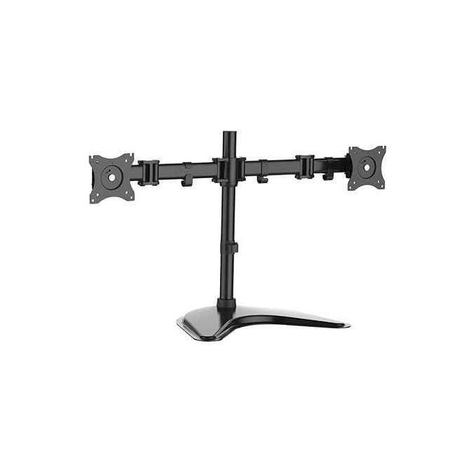 Link LKBR08 Braccio Supporto da Tavolo con Base per 2 Monitor 13-27'' Fino a 8Kg a 3 Snodi