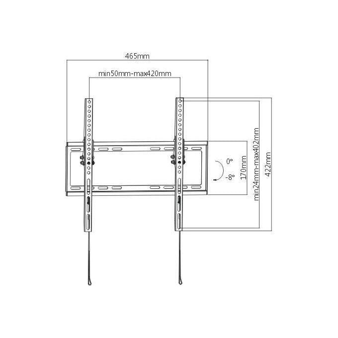Link LKBR03 Staffa a Muro Ultra Slim Supporto Tv 32-55'' Led-Lcd Fino a 35Kg
