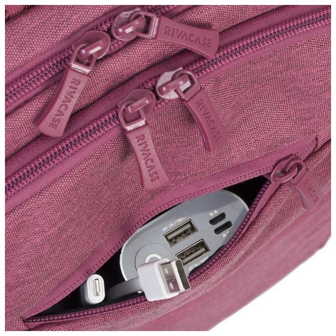 RivaCase 7760 SUZUKA Zaino per Laptop 15,6 Pollici Poliestere RPET Rosso