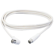 Polypool cavo Antenna 1.5mt Bianco m-m, 1 Spina Assiale e 1 Spina a 90°, Passo ø 9,5mm