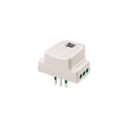 Fanton 87800 Adattatore Triplo 3 Prese Italiane + 2 USB, Bianco