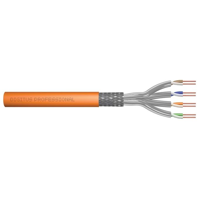 Digitus Cavo Solido Doppia Schermatura S-Ftp per Reti Categoria 7 in Rame Halogenfree lsoh Matassa 100mt