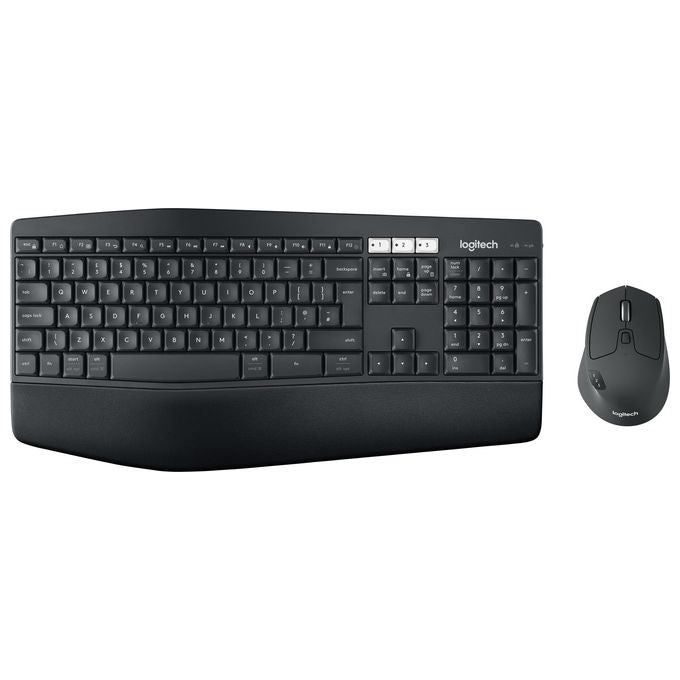 Logitech 920-008228 MK850 Performance Combo Tastiera e Mouse Wireless QWERTY Spagnolo con Hub USB e Poggiapolsi colore Nero