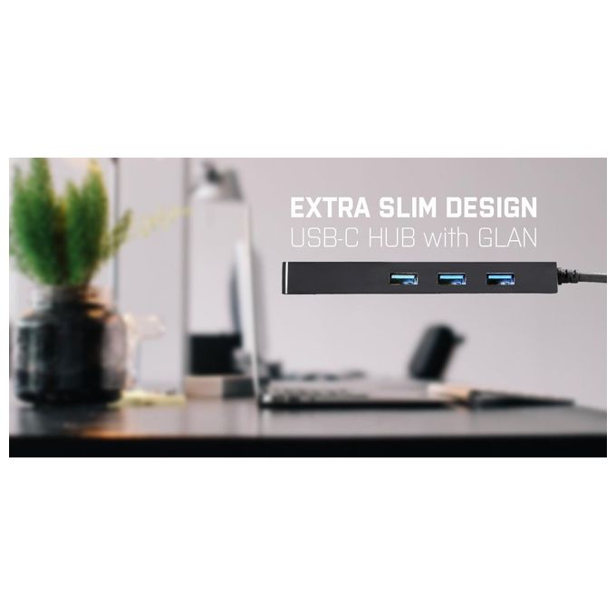 I-tec Advance C31GL3SLIM Hub di Interfaccia Usb 3.0 Type-C 5000Mbit-s Nero