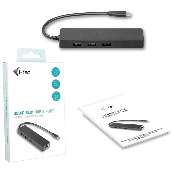 I-tec Advance C31GL3SLIM Hub di Interfaccia Usb 3.0 Type-C 5000Mbit-s Nero