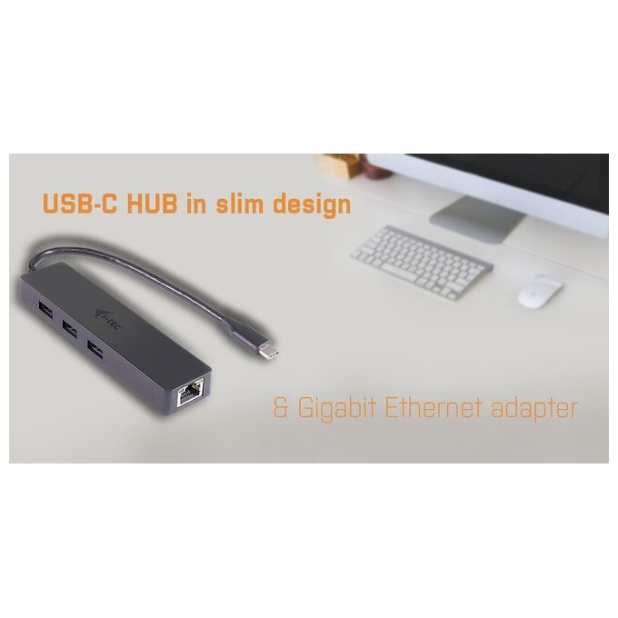 I-tec Advance C31GL3SLIM Hub di Interfaccia Usb 3.0 Type-C 5000Mbit-s Nero