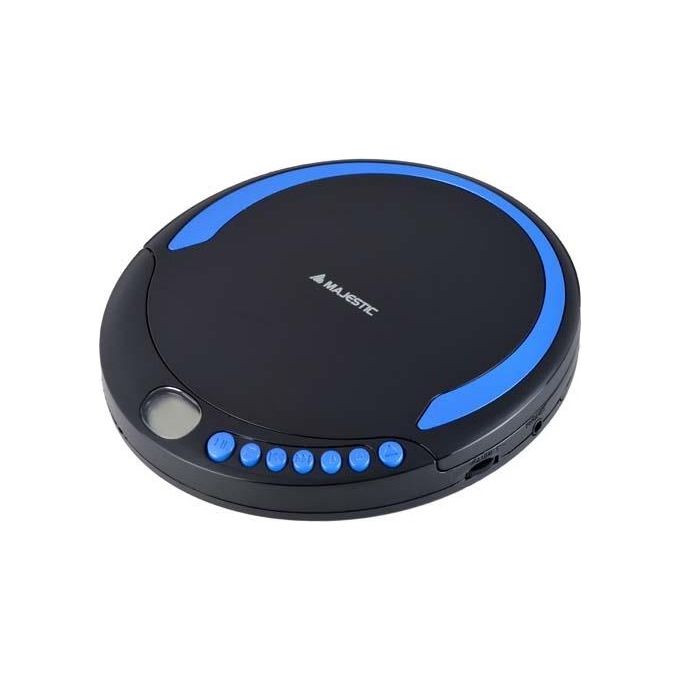Majestic DM-1550-BLU Lettore Cd-mp3 Portatile MP3,WMA Colore Nero e Blu