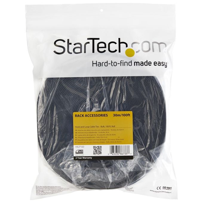 StarTech Fascette Fermacavi Hook and Loop Rotolo da 7,62mt
