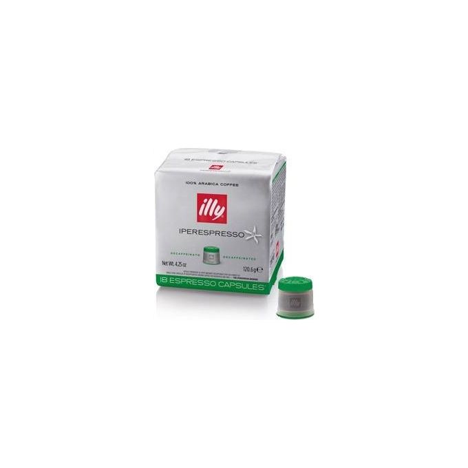 Illy Capsule Caffe' Iperespresso Decaffeinato 100% Arabica Tostatura Media 18 capsule Intensita' 6-10