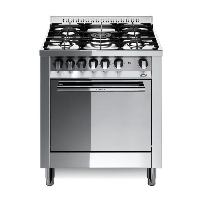Lofra M76MF-C Cucina a Gas con Forno Ventilato, 70x60cm, 9 Programmi, 4 Fuochi + Tripla