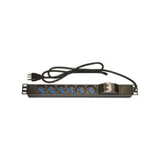 Link multipresa alimentazione per rack 19'' con 6 prese universali tripolari-schuko magnetotermica