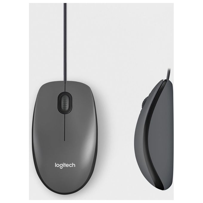 Logitech M100 Mouse Ambidestro USB Tipo A Ottico 1000 DPI