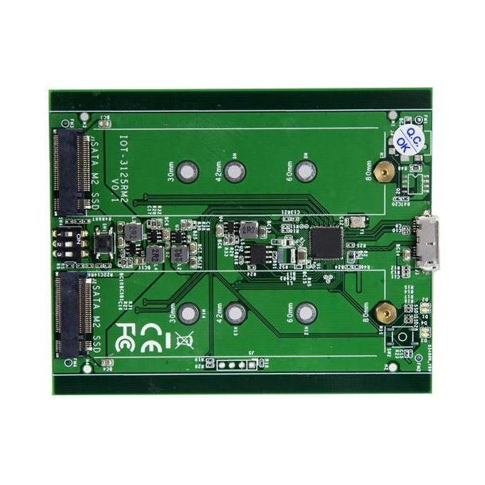 StarTech Box Esterno Usb 3.1 10Gbit-s a 2 Slot Enclosure M.2 Ngff Ssd Sata Raid