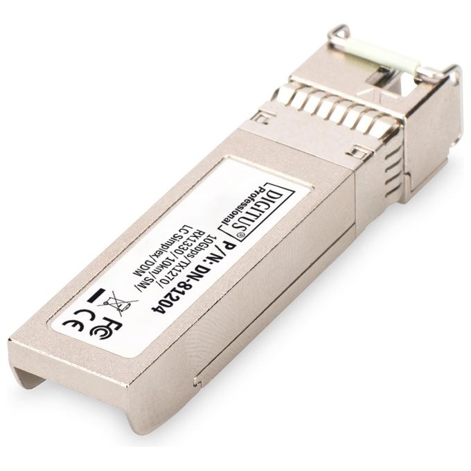 Digitus DN-81204 Modulo SFP+ Bidirezionale 10 Gbps Monomodale TX1270 RX1330 10 km LC colore Metallico