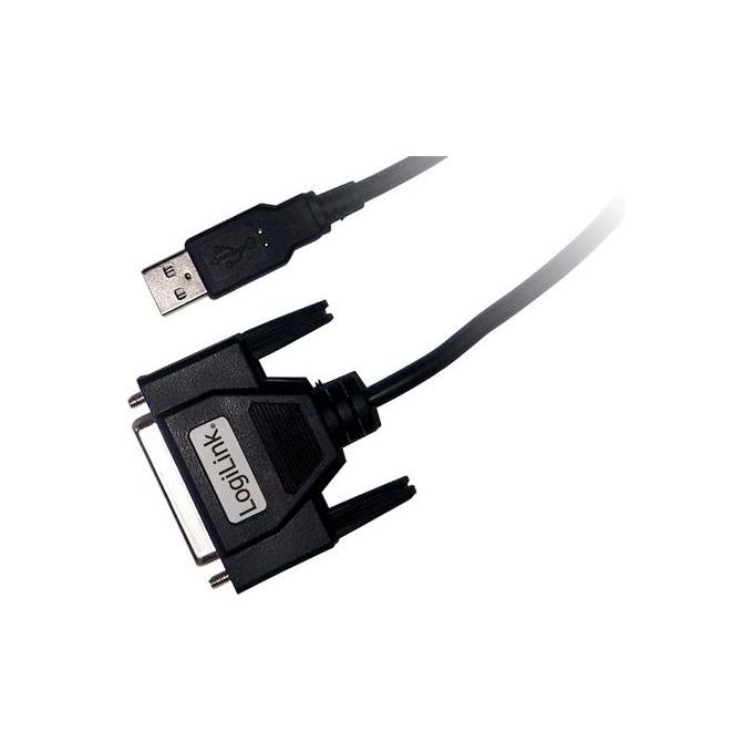 Logilink cavo adattatore da usb ''a'' - connettori 25 poli per stampante parallela