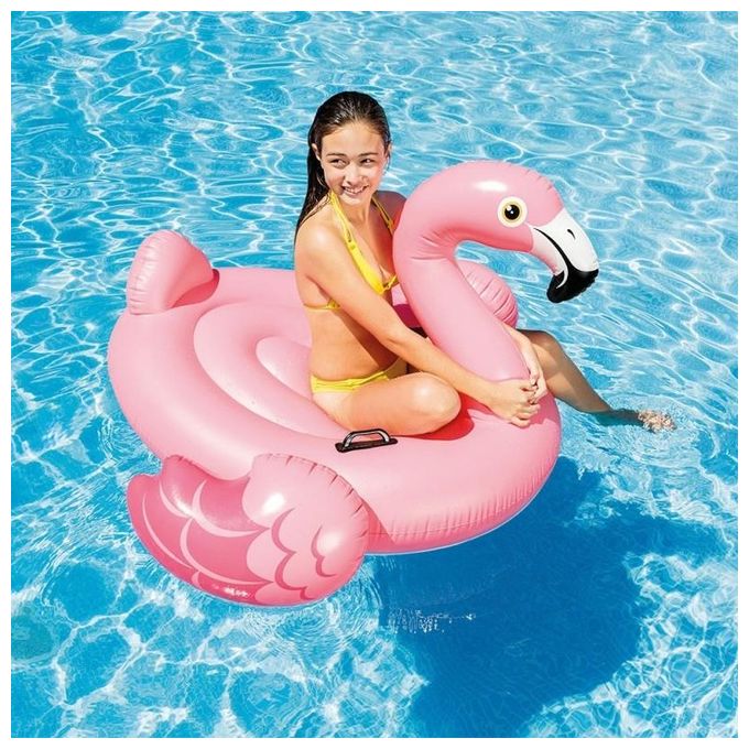 Intex 57558NP Gonfiabile Cavalcabile Fenicottero 142x137x97 cm colore Rosa
