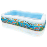 Intex 58485 Family Pesci Piscina Gonfiabile Rettangolare 305x183x56 cm 3 camere 1050 L colore Multicolore